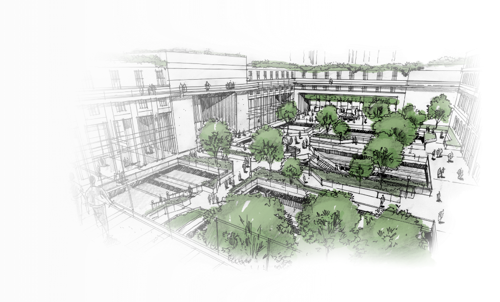 A Sketch of Grand Penn Community Alliance’s Vision for Penn Station and the Public Space