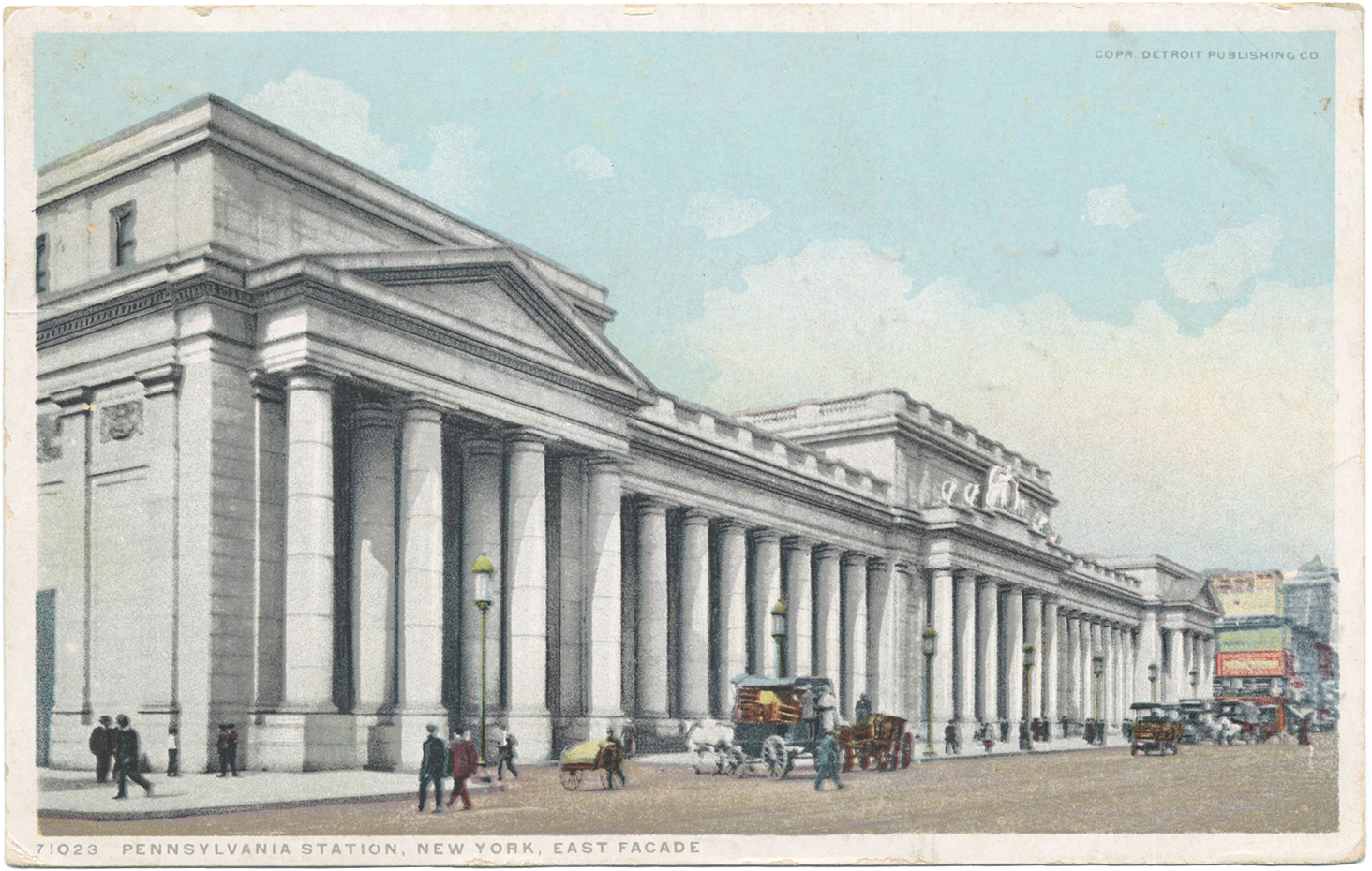 Color version of original Penn Station in New York.